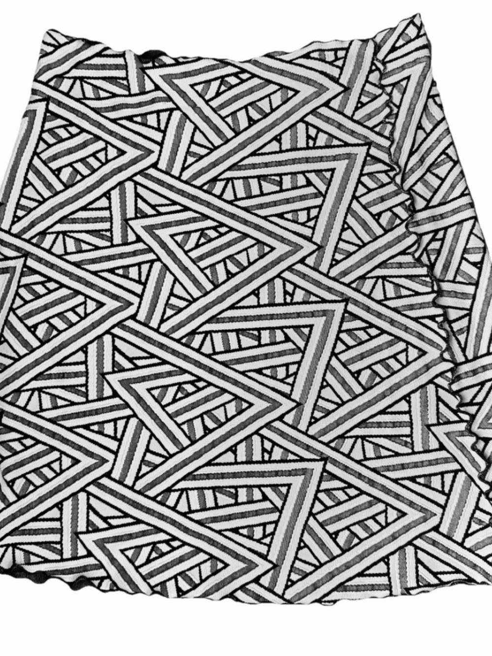 HAYSTACK Reversible A Line Black & White Midi Skirt LARGE Casual Stretch